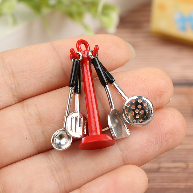 Kids Outdoor Kitchen Accessories - 1:12 domek dla lalek naczynie kuchenne
