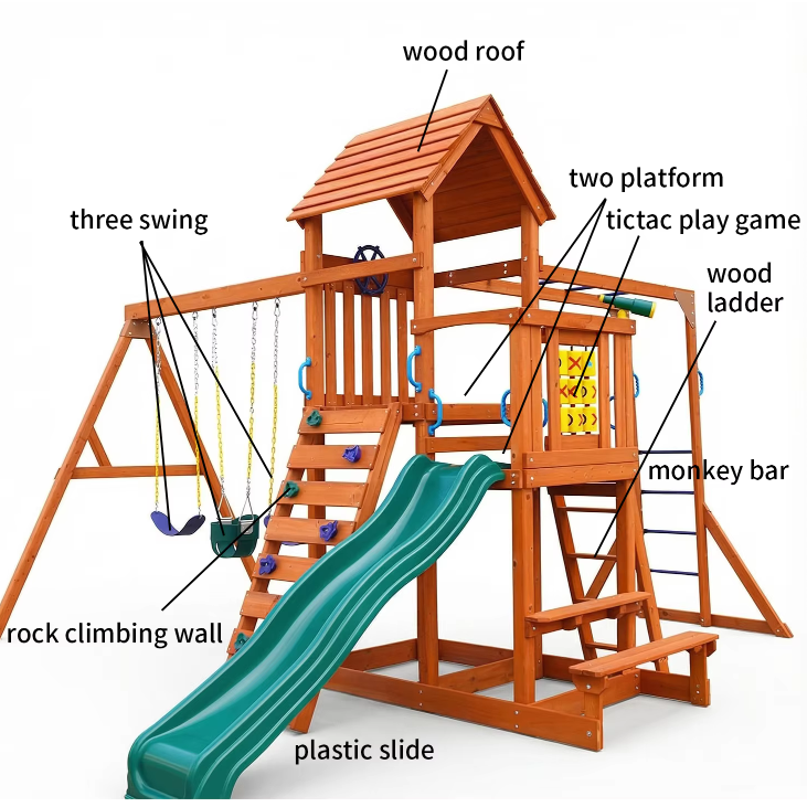 Kids Outdoor Climbing Frame - Wytrzymałe elementy do zabawy, konstrukcja do