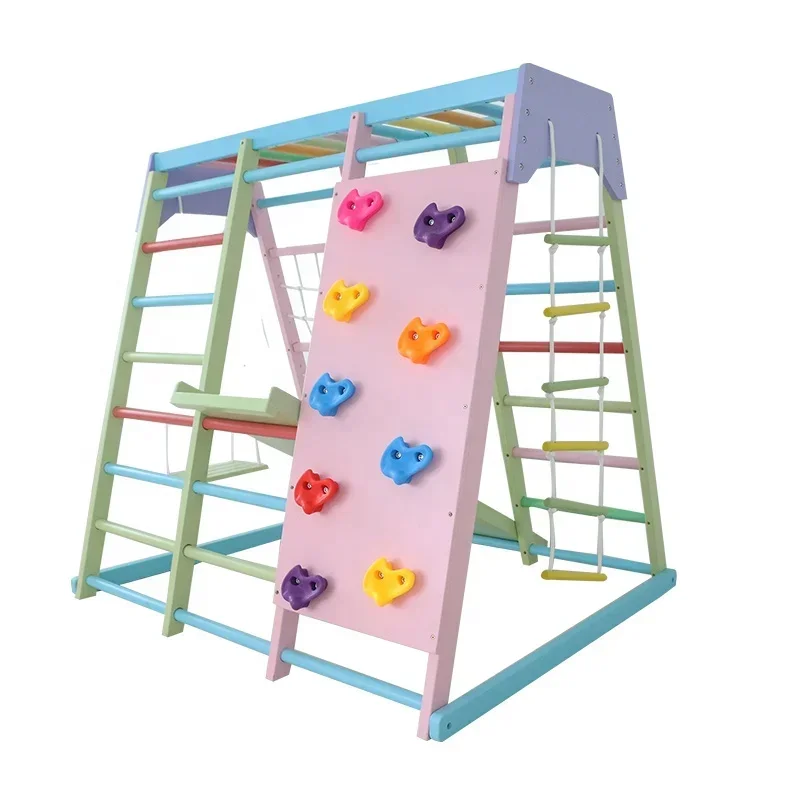 Kids Outdoor Climbing Frame - Drewniany zestaw do wspinaczki dla dzieci
